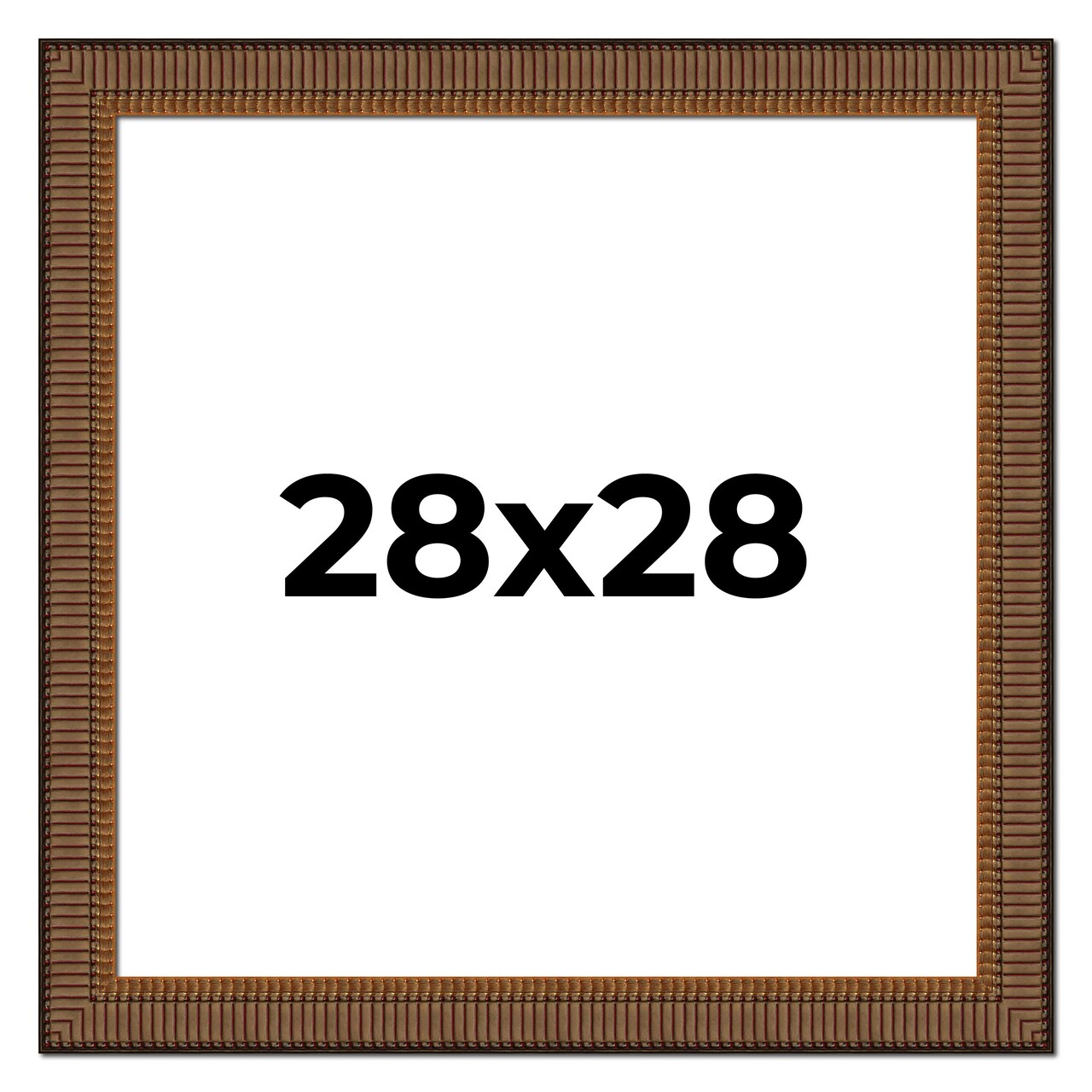 Square Museum Black Picture Frame - UV Acrylic, Foam Board Backing, Hanging Hardware